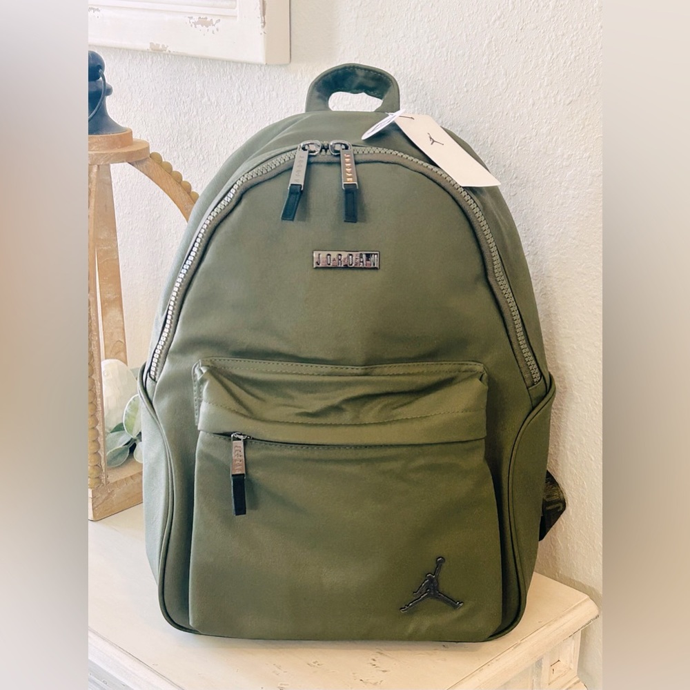 NEW- Air Jordan Olive Green Backpack NWT